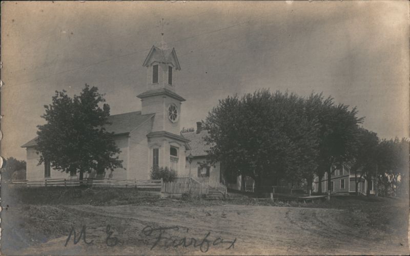 M. E. Fairbox Church and Village Scene Churches
