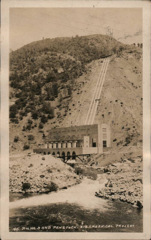 Power House #3 and Penstock. Big Creek Cal. Project California