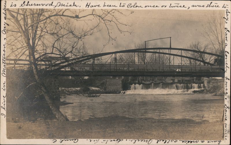 Bridge Over River Sherwood Michigan