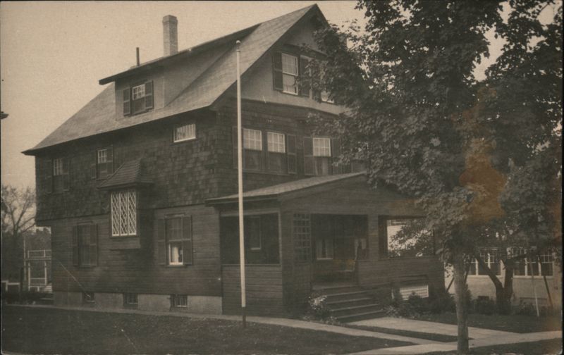 House with Flagpole Saugus Massachusetts A. L. WESTON