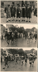 Set of 3: Men in Costume, Festival, Parade Postcard