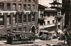 Cable Car on California St. Hill Postcard
