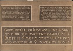 Shakespeare's Tomb Inscriptions Original Photograph