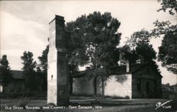 Old Store Building and Chimney - Fort Bridger, WY Postcard