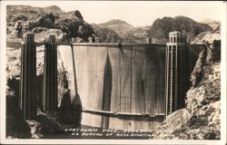 Upstream Face, Boulder Dam Postcard