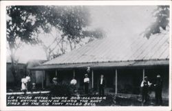 La Fonda Hotel Where Bob Ollinger Was Eating Postcard
