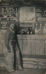 Cowboy at the Bar, Wooly Chaps Postcard