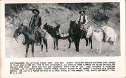 Officers Wood and Ash, Mexican Border Customs Line Riders Postcard