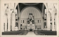 Interior of Church with Altar Postcard