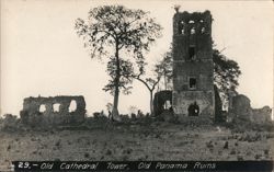Old Cathedral Tower, Old Panama Ruins Postcard