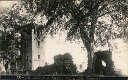 Old Church & Tower Ruins, Old Panama Postcard