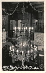 Magnificent Imported Hand Wrought Chandelier Postcard