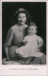 H.R.H. Princess Elizabeth and Prince Charles Postcard
