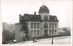 School Building, Virginia City Postcard