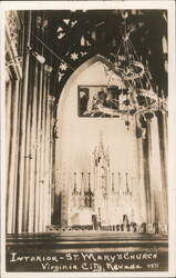 Interior - St. Mary's Church Postcard