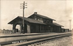Texico Train Depot Postcard