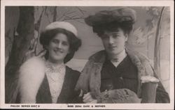 Miss Zena Dare & Mother Postcard