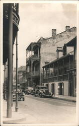 Street Scene with Cars and Buildings Postcard