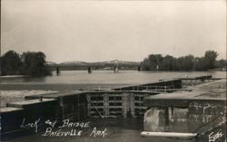 Lock and Bridge, Batesville Ark. Postcard