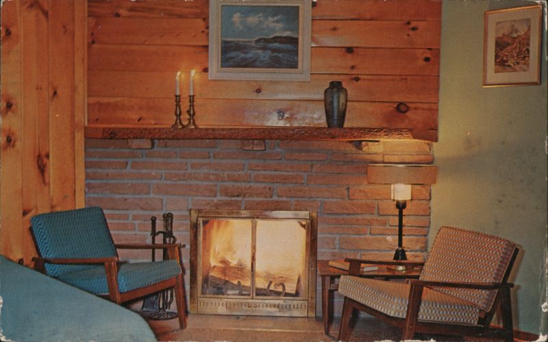 Lone Pine Lodge Fireplace Scene, Grand Lake, CO Colorado