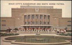 Sioux City Auditorium and White Horse Patrol Postcard