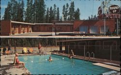 Round-Up Motel, West Yellowstone, MT Postcard