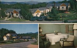 Junge's Motel Exteriors and Room, North Conway, NH Postcard