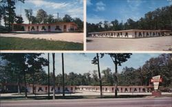 Twin Motel, Levering, MI Postcard