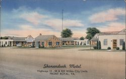 Shenandoah Motel, Front Royal, VA Postcard