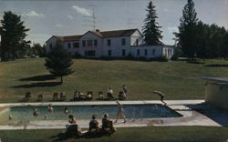 Squaw Bay Lodge Swimming Pool, Ely, MN Postcard