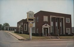 First National Bank, Broadway, VA Postcard
