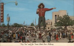 "Big Tex" and the Texas State Fair Midway Postcard