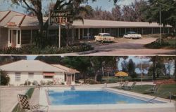Fairways Motel Exterior and Pool, Ocala, FL Postcard