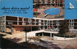 Shore Drive Motel, Chicago, IL Postcard