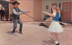 Cowboy Stuntman Bullwhip Demo, Universal City Studios Postcard