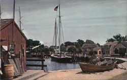 Mystic Seaport, Schooner Australia at Berth Postcard