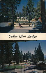 Cedar Glen Lodge, Lake Tahoe Postcard