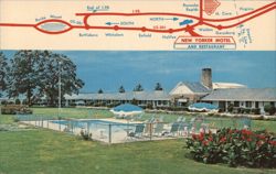 New Yorker Motel & Restaurant, Weldon, NC Postcard
