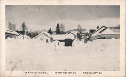 Waneta Motel, Winter of 1956, February 28 Postcard