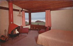 Guest Room at The Adobe, Yachats, OR Postcard