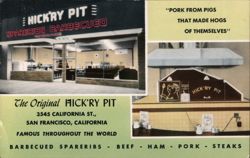 Hick'ry Pit Barbecue Restaurant, San Francisco, CA Postcard