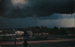 Tornado Descending Northwest of Lyons, KS Postcard