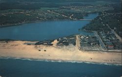 Aerial View, Silver Lake, Rehoboth Beach, DE Postcard