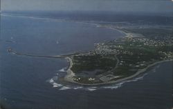 Aerial View, Point Judith Lighthouse, Narragansett, RI Postcard