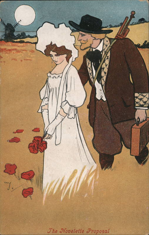 The Novelette Proposal Charles Edward Crombie Artist Signed