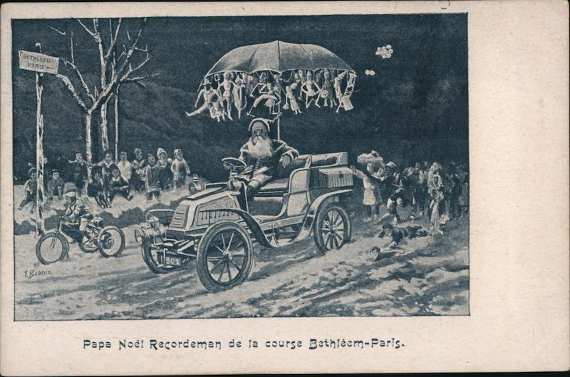 French Papa Noel Recordman of the Bethleham-Paris race