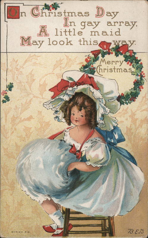 Little Girl Christmas Day in Gay Array Series 410
