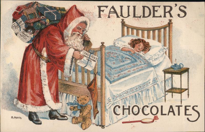 Faulder's Chocolates Santa Child M. Morris Santa Claus