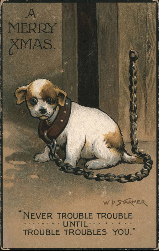 Dog Chained to Wall Walter Starmer Christmas