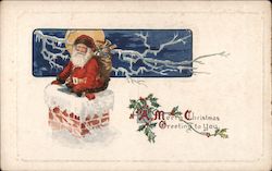 A Merry Christmas Greeting To You Santa Claus Ana A. Heinmuller Postcard Postcard Postcard